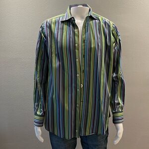 Etro Milano Multi Colored Button Down 
Size 41
